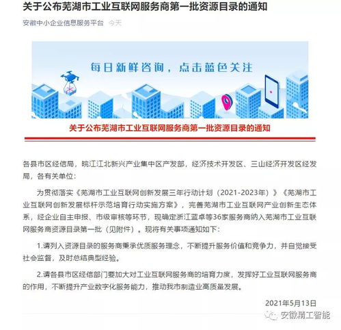 芜湖市工业互联网服务商对接会召开