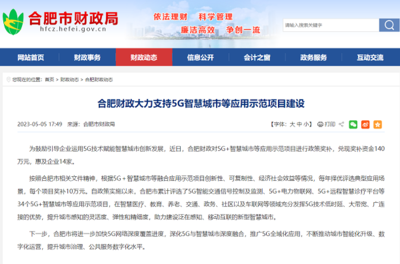合肥:以数据能力为核心 财政支持智慧城市建设