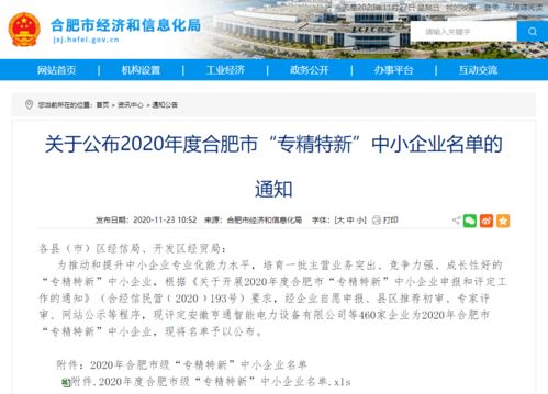 快看 巢湖这些企业入选2020年合肥市 专精特新 中小企业名单